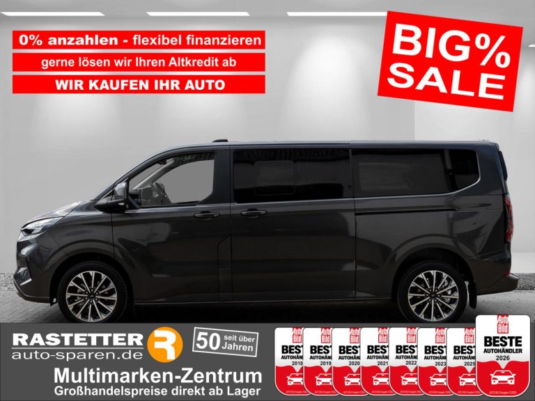 Ford Tourneo Custom L2 Titanium X 8S 5Jahre+Leder+19Z+Navi+SYNC4+ACC+360+eSitz+3Zonen+KeyFree