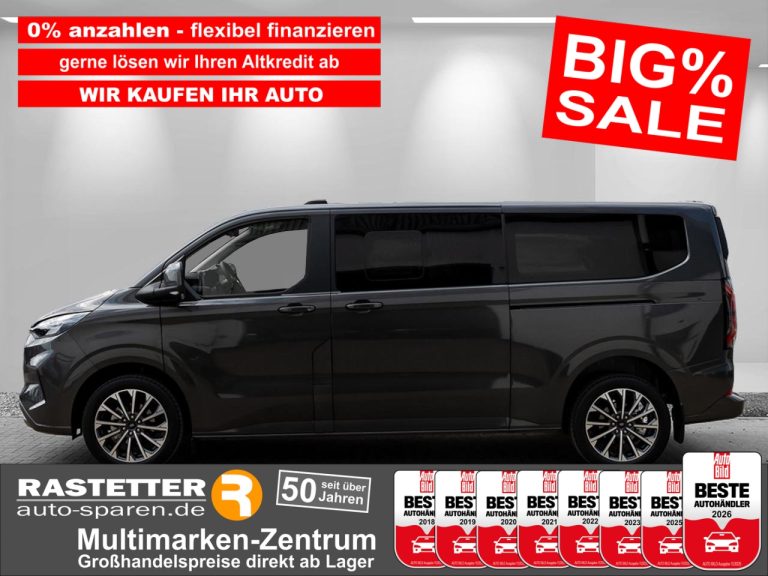 Ford Tourneo Custom L2 Titanium X 8S 5Jahre+Leder+19Z+Navi+SYNC4+ACC+360+eSitz+3Zonen+KeyFree
