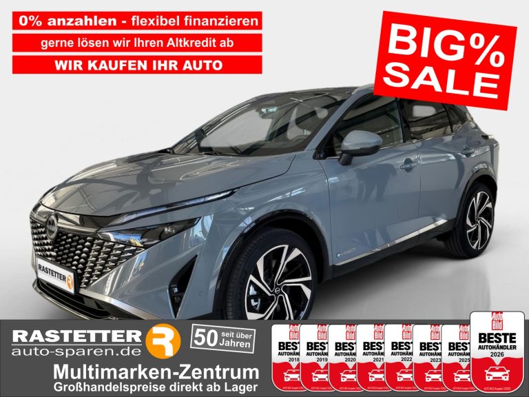 Nissan Qashqai e-POWER tekna+ Plus 20Zoll+Leder+Pano+ProPILOT+Bose+Matrix+HUD+ACC