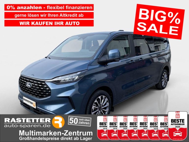 Ford Tourneo Custom L2 Titanium X 8S 5Jahre+Leder+19Z+Navi+SYNC4+ACC+360+eSitz+3Zonen+KeyFree