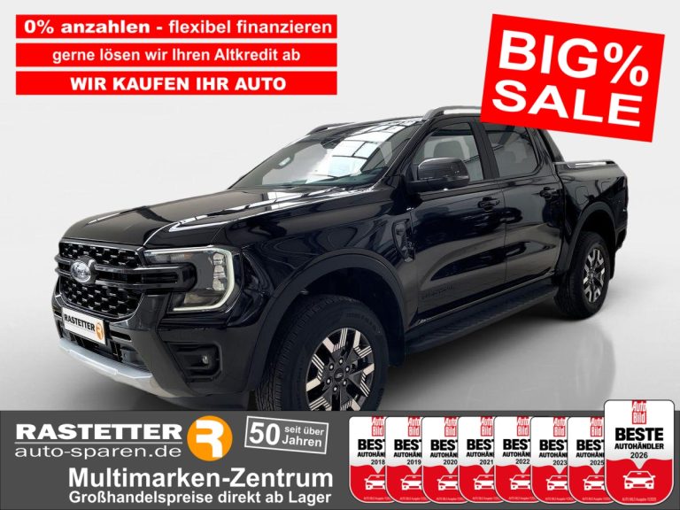 Ford Ranger DK PHEV Wildtrak 5Jahre+Rollo+AHK+Tech+Leder+ACC+Navi+Kamera+SHZ+Privacy+KeyFree