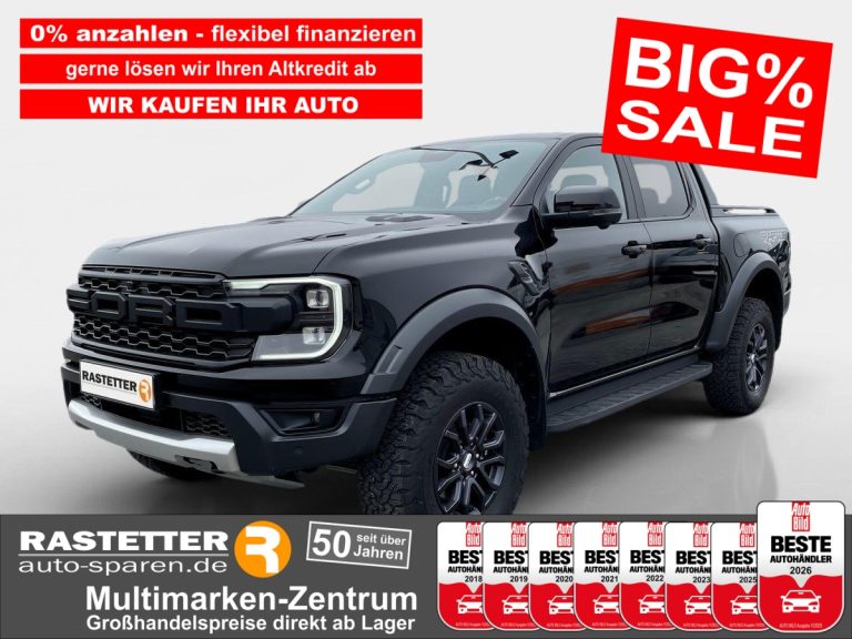 Ford Ranger Raptor DK 5Jahre el.Rollo+Leder+B&O+AHK+Matrix+ACC+Navi+virtCP+360+eSitz