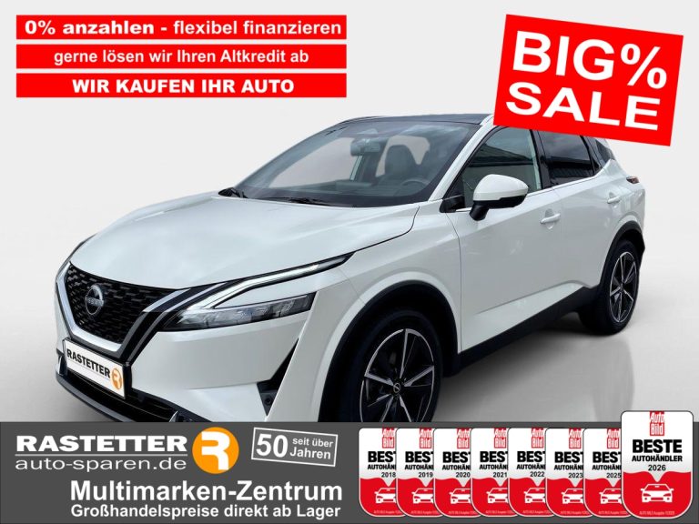 Nissan Qashqai Xtronic 4×4 tekna Pano+19Z+Design+Business+ProPilot+Matrix+ACC+360+eHeckkl+HUD