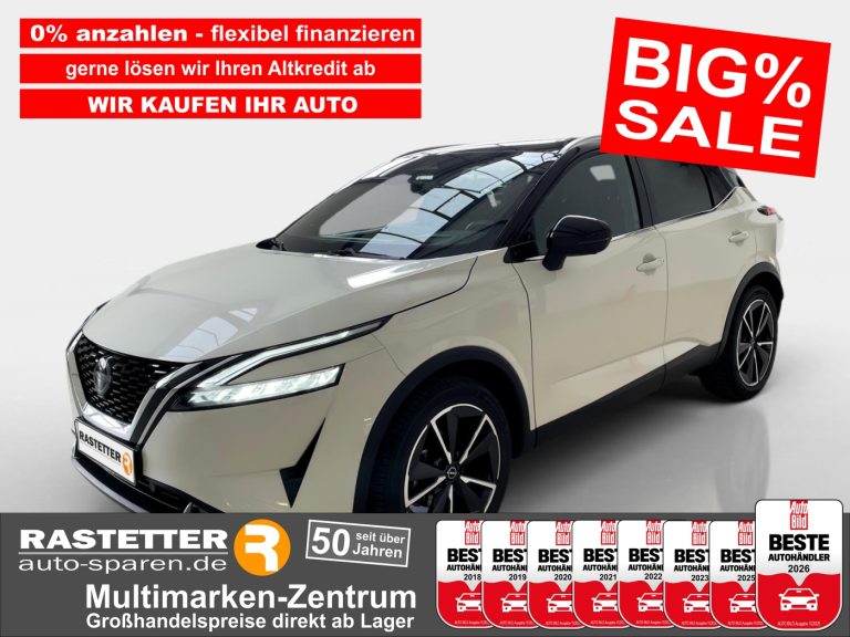 Nissan Qashqai Xtronic 4×4 tekna Zweifarb+Pano+Bose+19Z+Design+Business+ProPilot+Matrix+ACC+360+eHeckkl+HUD