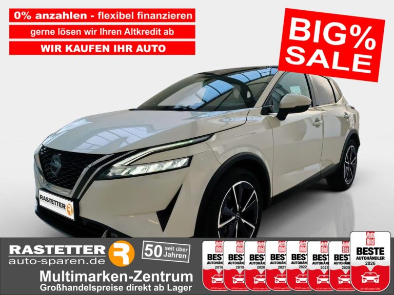 Nissan Qashqai Xtronic 4×4 tekna Pano+Bose+19Z+Design+Business+ProPilot+Matrix+ACC+360+eHeckkl+HUD