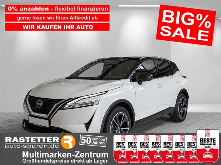 Nissan Qashqai Xtronic 4×4 tekna Zweifarb+Pano+19Z+Design+Business+ProPilot+Matrix+ACC+360+eHeckkl+HUD