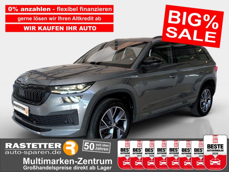 Skoda Kodiaq TDI DSG Sportline AHK+Matrix+19Z+Navi+virtCP+ACC+Kamera+ParkAss+Privacy