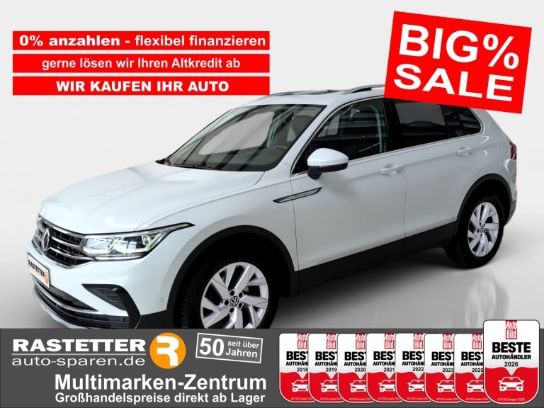 VW Tiguan TDI DSG 4M Elegance Leder+PanoSD+HUD+Navi+Matrix+Memo Matrix Leder Pano