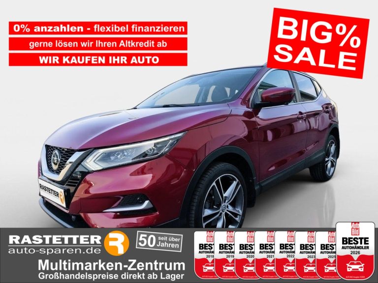 Nissan Qashqai DIG-T DCT tekna Leder+AHK+19Z+ACC+Navi+360+ParkAss+Klimaaut