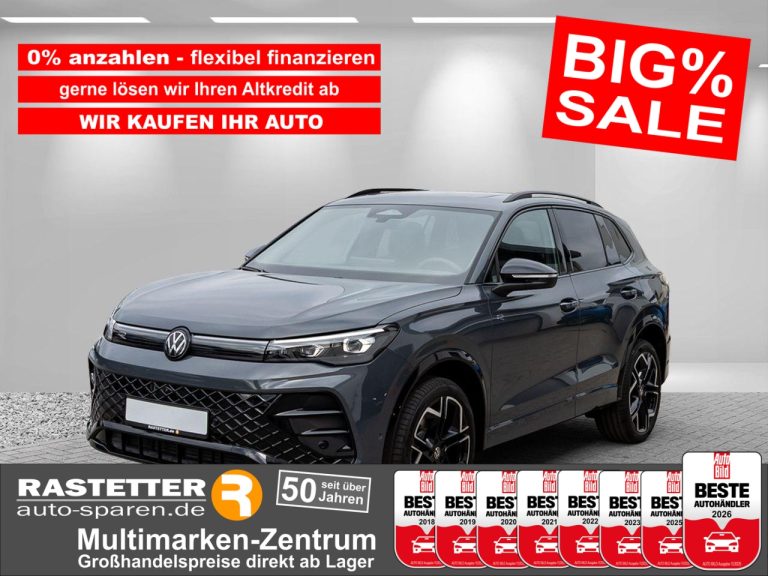 VW Tiguan TDI DSG 4M R-Line Black+Leder+PanoSD+20Z+AHK+Harman+Matrix+HUD+360+ParkAss+IQ.DRIVE