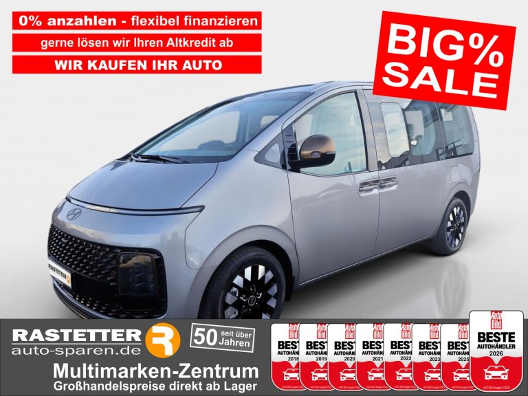 Hyundai Staria Hybrid 5Jahre+Signature+7Sitze+PanoSD+Nappa+BOSE+Relax+Sitzlüft+virtCP+ACC+360+eHeckkl