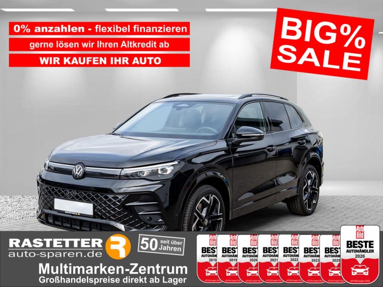 VW Tiguan TDI DSG 4M R-Line Black+Leder+PanoSD+20Z+AHK+Harman+Matrix+HUD+360+ParkAss+IQ.DRIVE