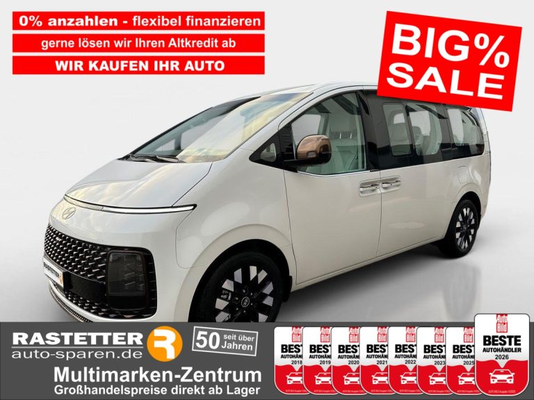 Hyundai Staria Hybrid 5Jahre+Signature+7Sitze+Nappa+BOSE+Relax+Sitzlüft+virtCP+ACC+360+eHeckkl